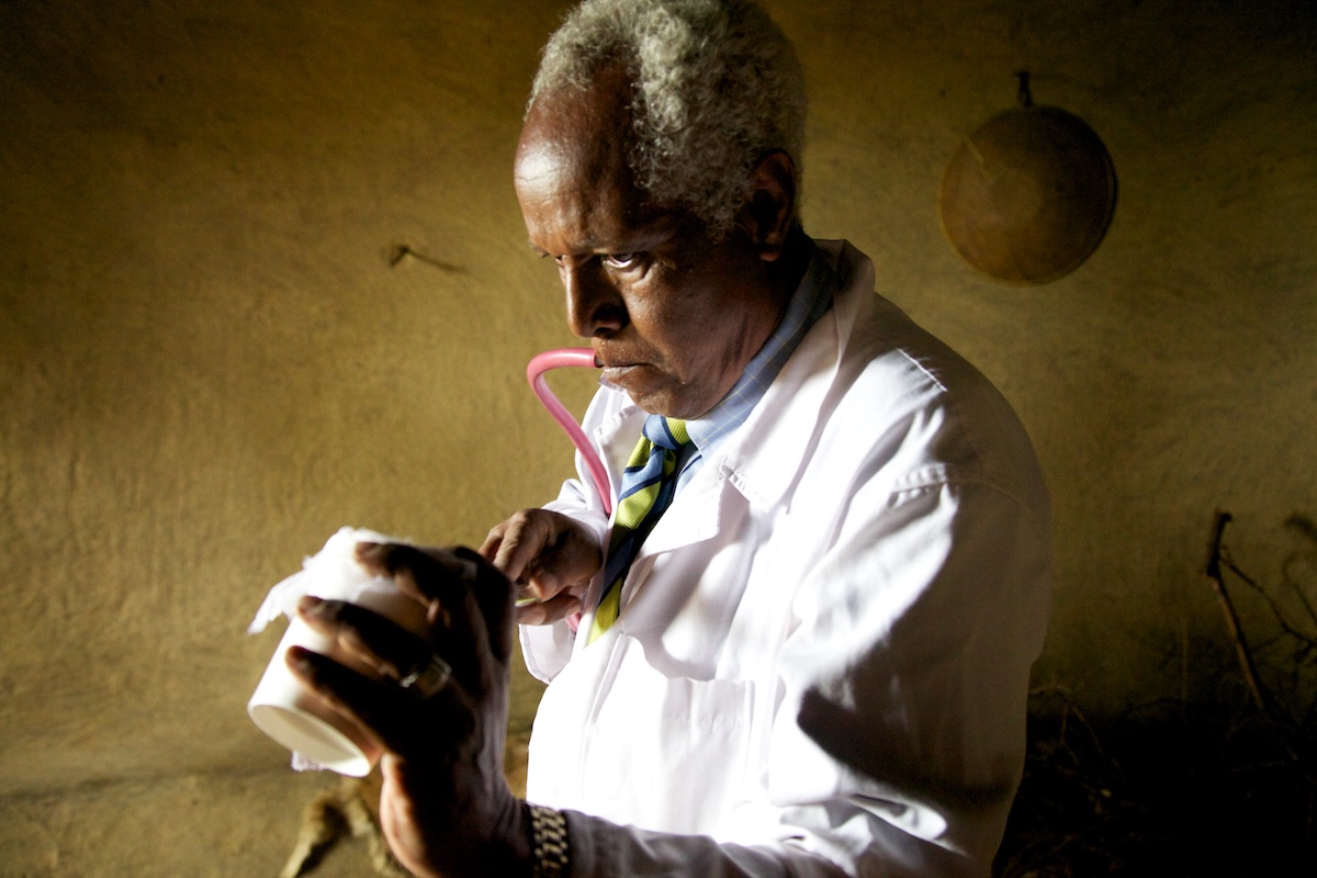 Conducting entomological collections during IRS campaign, Ethiopia, 2014