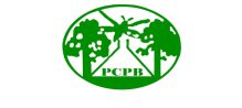 Oval outlined in green on a white background. A silhouette of a green tree is on either side of the oval. Green lines coming from the base of each tree form the shape of a conical flask with a large green mosquito above the flask and the letters PCPB at the base of the flask.